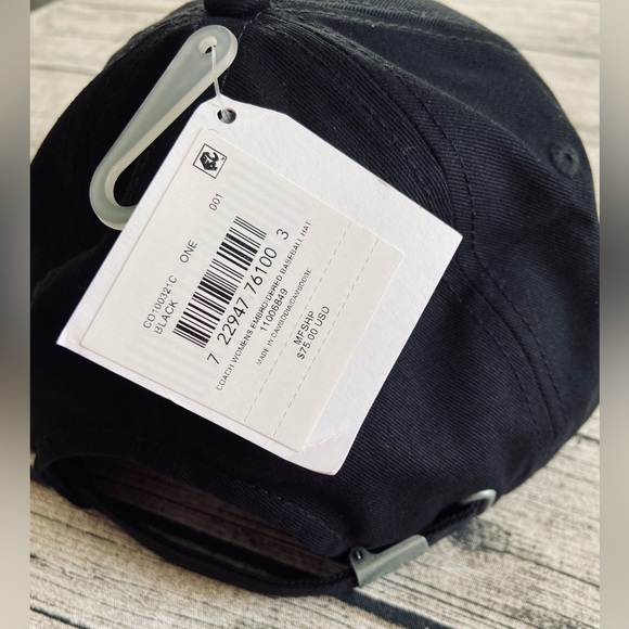 NWT! Coach embroidered baseball hat - Black color, original tags attached - Picture 8 of 15